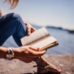 Reading by the lake